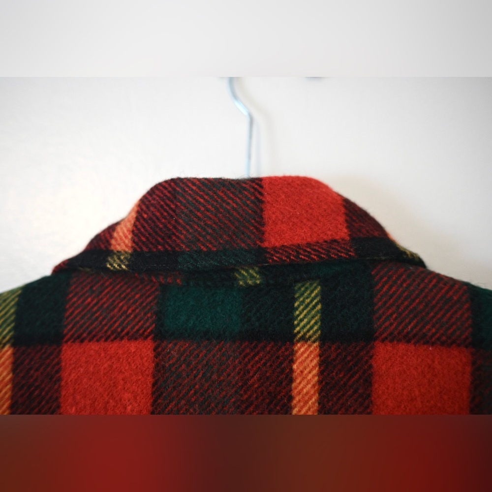VTG Johnson Woolen Mills Jacket Mens M 60s Tartan Plaid Hunting Mackinaw Wool - Picture 7 of 16